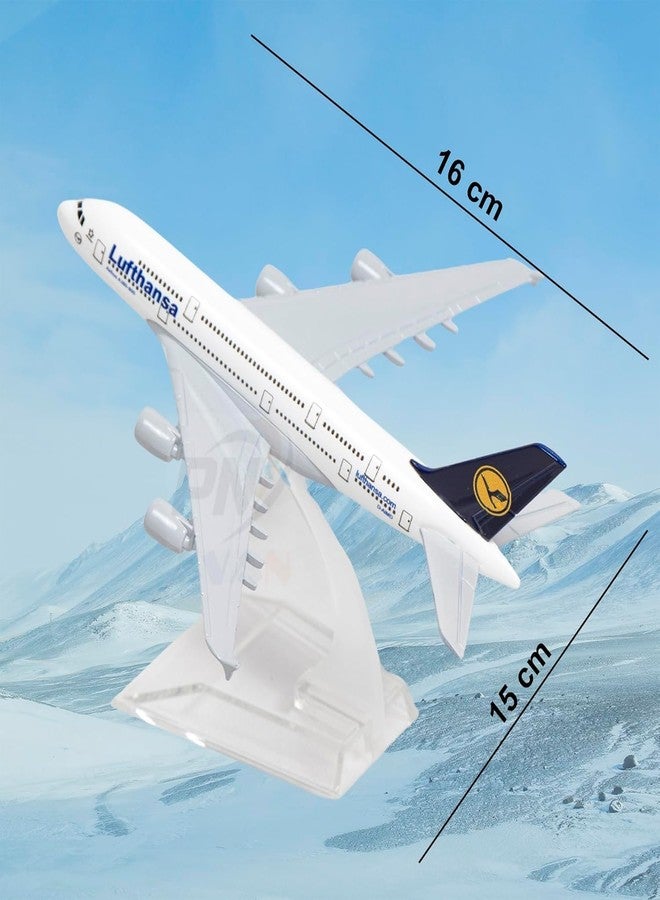 HOUSE HATCH Diecast Aeroplane Scale Model, Aircraft Model Airline, Metal Aircraft, Only for Display Size -16 Cm Multicolor (Lufthansa) - Image 2